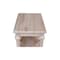 International Concepts Rectangle Josephine Solid Wood End Table with Shelf -, 18 in W, 24 in L, 24 in H, Wood, Unfinished OT-19E - alternate 3